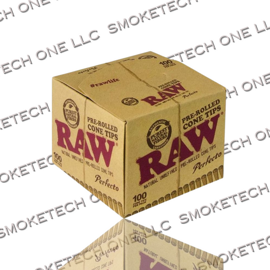 RAW Perfecto Pre-Rolled Cone Tips (100 CT) - Smoke Tech One LLC