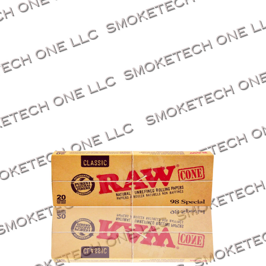 RAW Classic 98 Special Pre-Roll Cones - 20 Pack