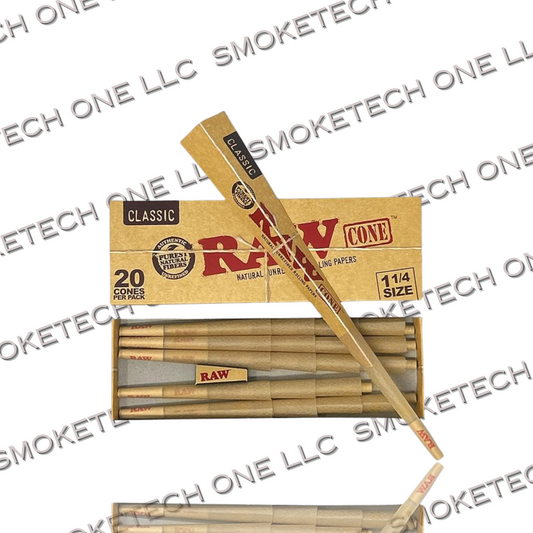 RAW Classic 20pk Pre Rolled 1¼ Cones - Smoke Tech One LLC