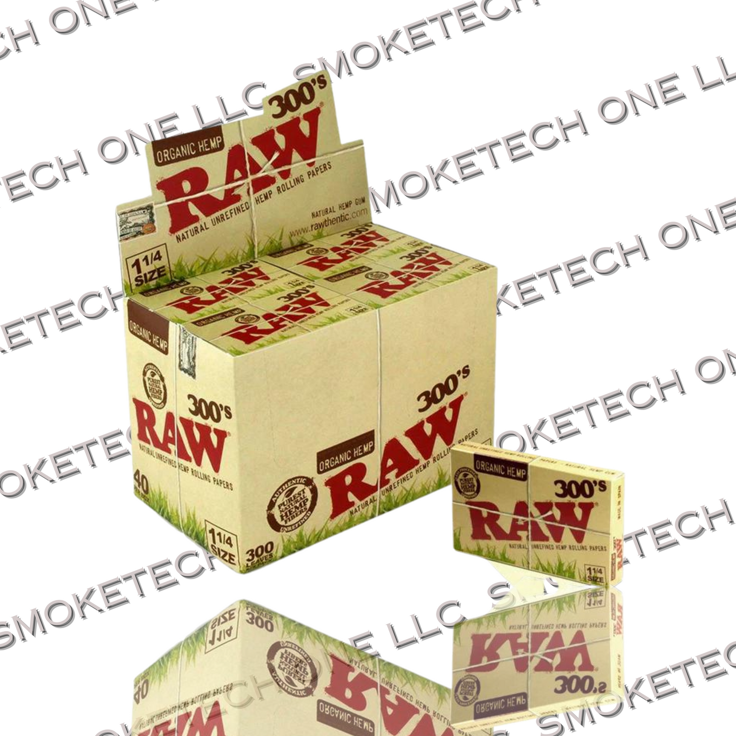 RAW Organic Creaseless 1 1/4 - 300's - Smoke Tech One LLC