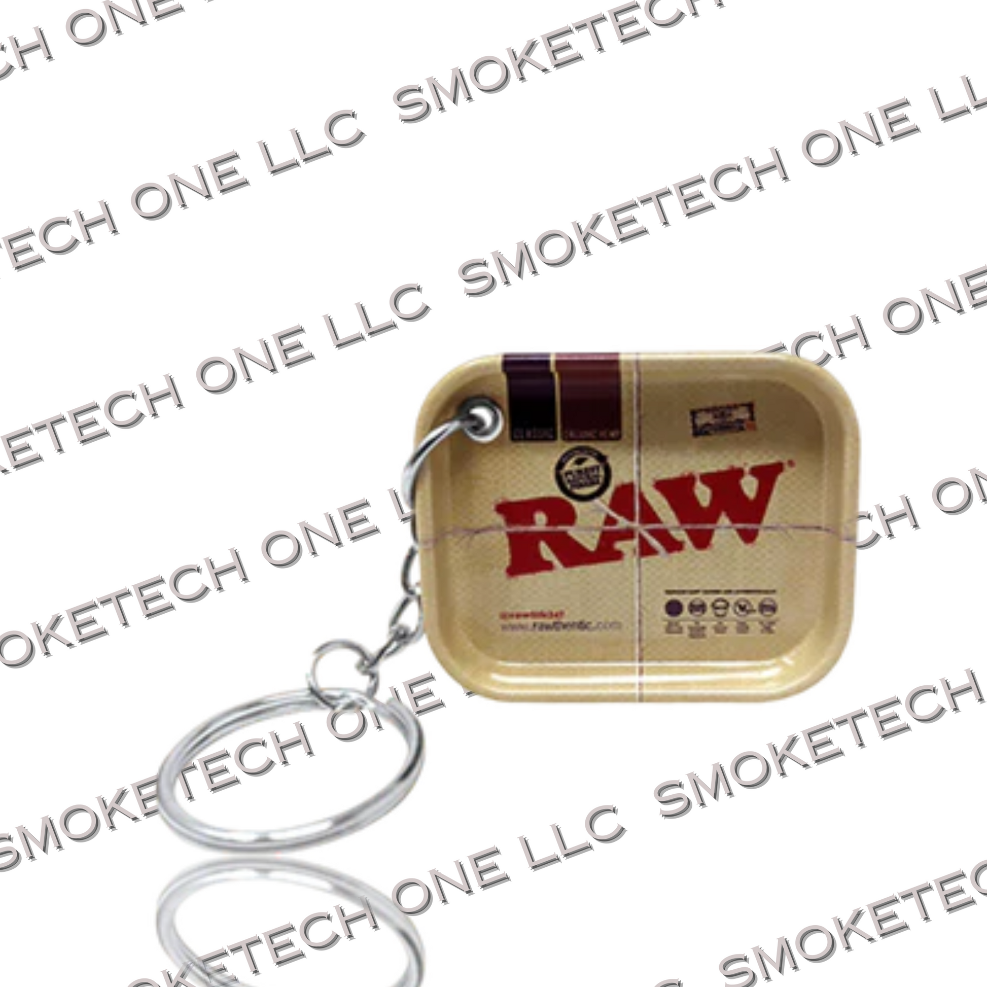 RAW Mini Rolling Tray Keychain - Smoke Tech One LLC