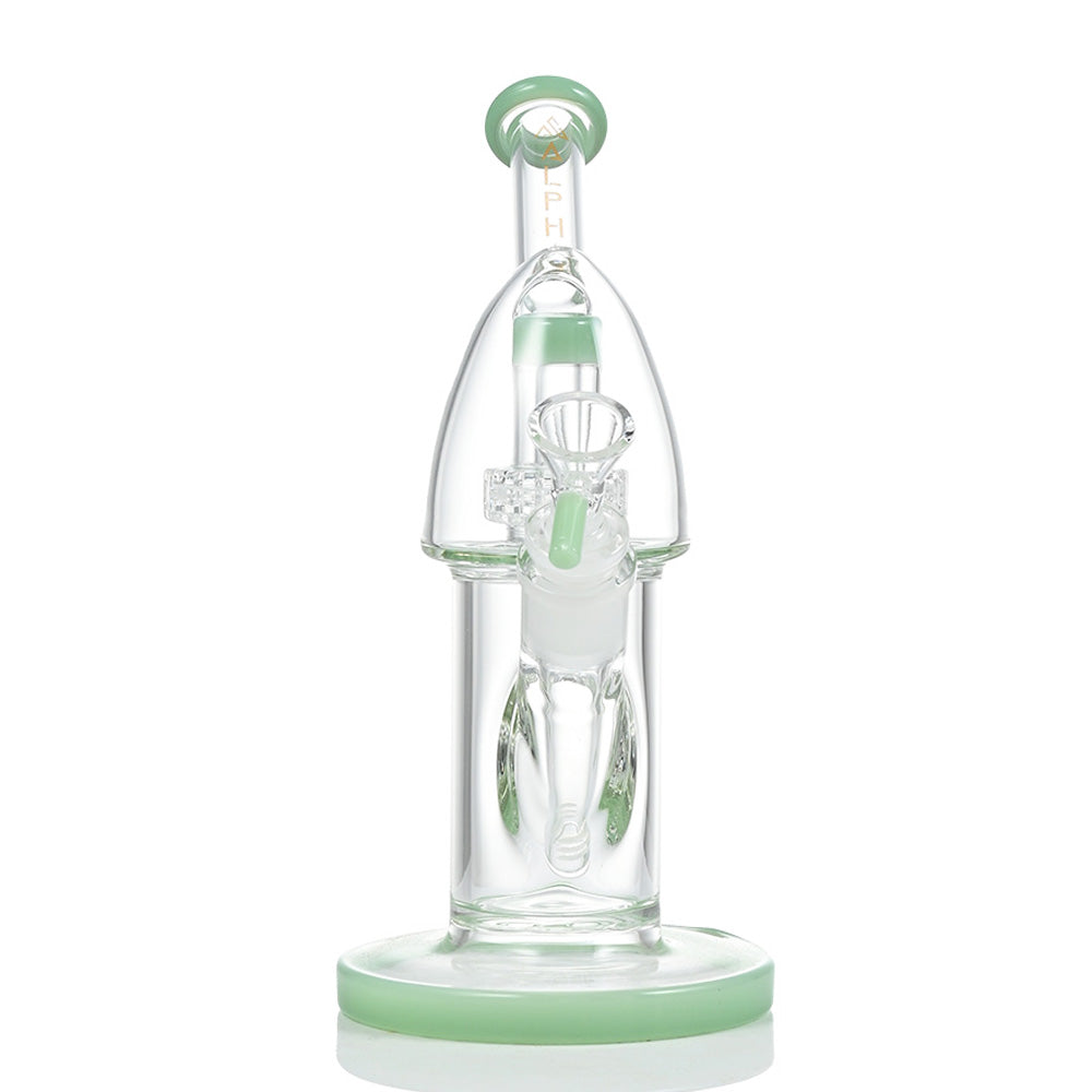 Alpha Glass Bent Neck Bong WF456GC - Smoke Tech One LLC