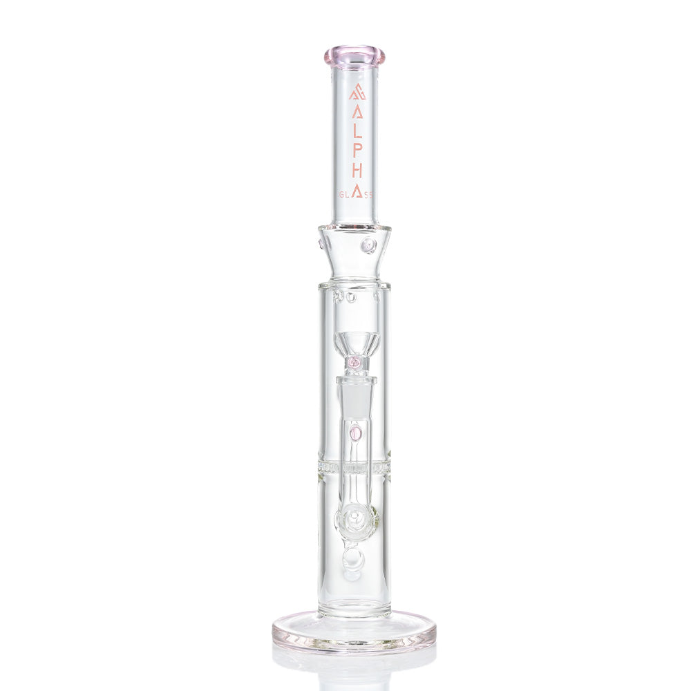 Alpha Glass Straight Tube Bong WF675 - Smoke Tech One LLC