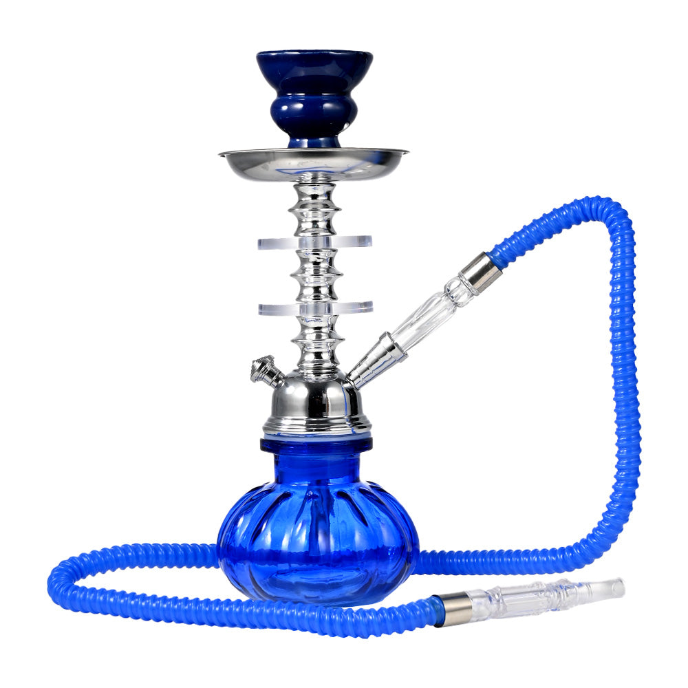 Ribbed Glass Base Hookah WL081