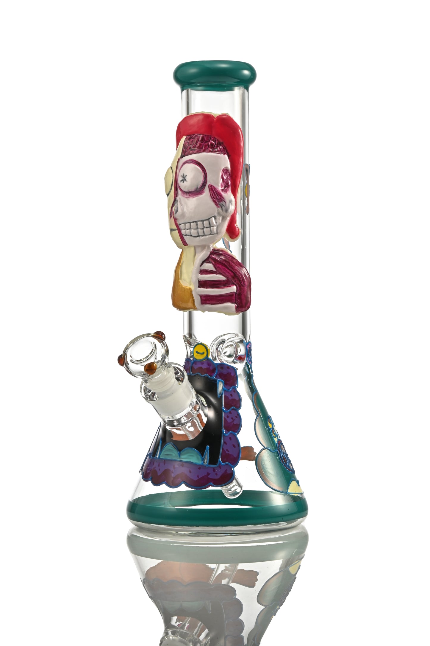 Hipster hand-painted Morty-themed piece XJ67 (green)