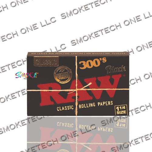 RAW Black Classic Rolling Papers 1¼ Size - 300’s Box