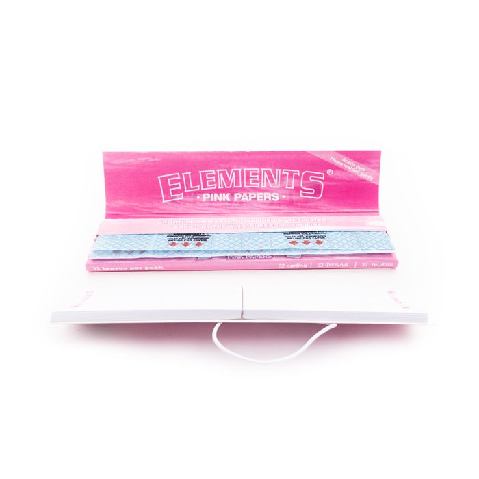 Elements Pink Connoisseur King Size Slim. 32 leaves +tips per booklet.