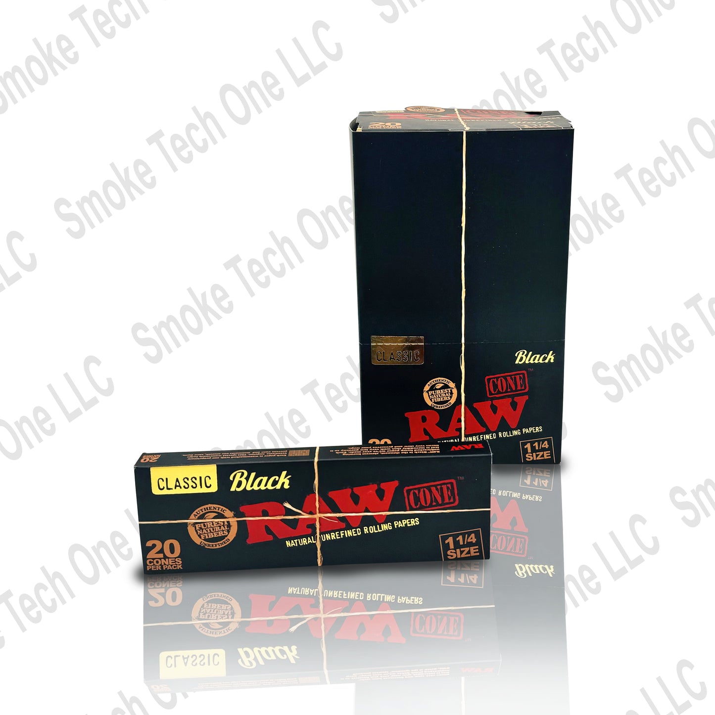 Raw Classic Black Cones - 20Pack