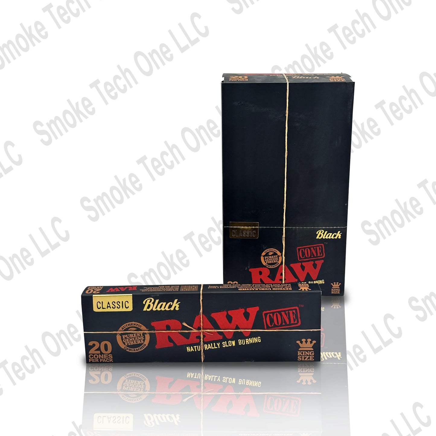 Raw Classic Black Cones - 20Pack