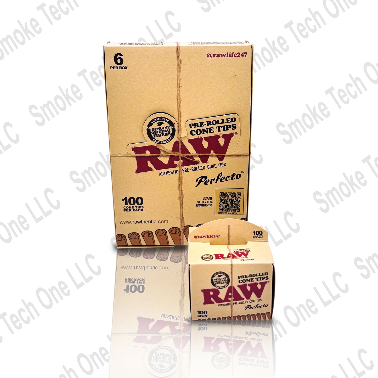 RAW Perfecto Pre-Rolled Cone Tips (100 CT) - Smoke Tech One LLC