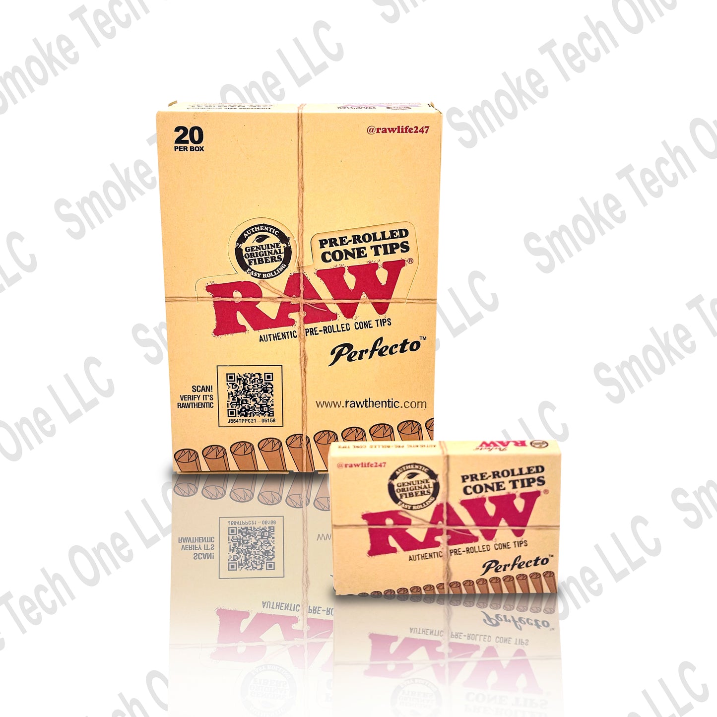 RAW Pre Rolled Perfecto Cone Tips (20 CT) - Smoke Tech One LLC