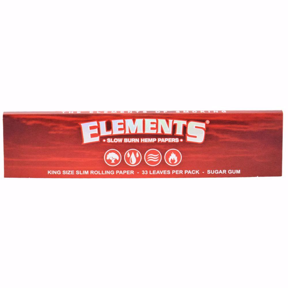 Elements RED King Size Slim Slow Burn rolling paper
