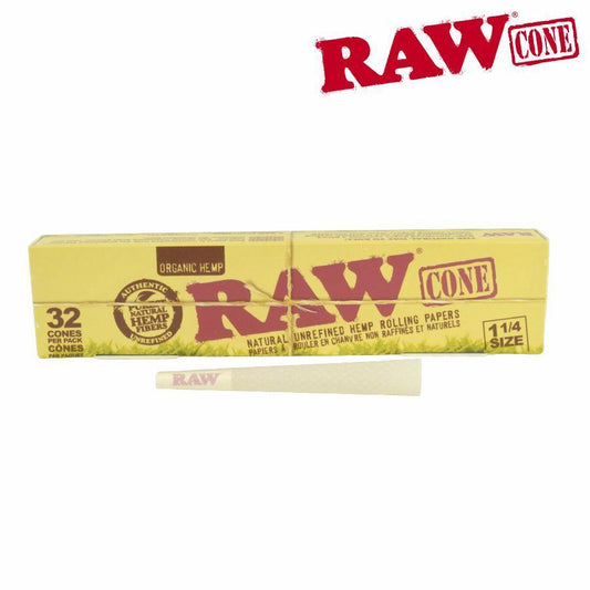 RAW Organic Hemp 1¼ Cones (32 PK )