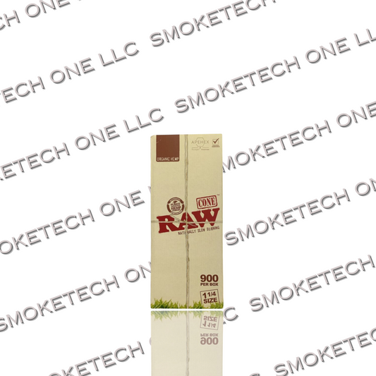RAW Organic Hemp Pre Rolled Cones 1 1/4 (900 CT)