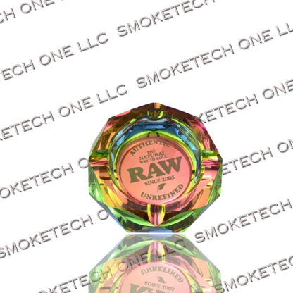 RAW Rainbow Glass Ashtray - Smoke Tech One LLC