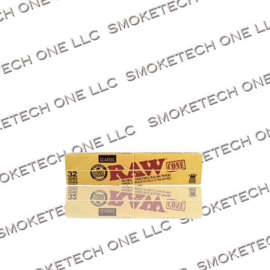 RAW Classic King Size Cones 32 Per Box