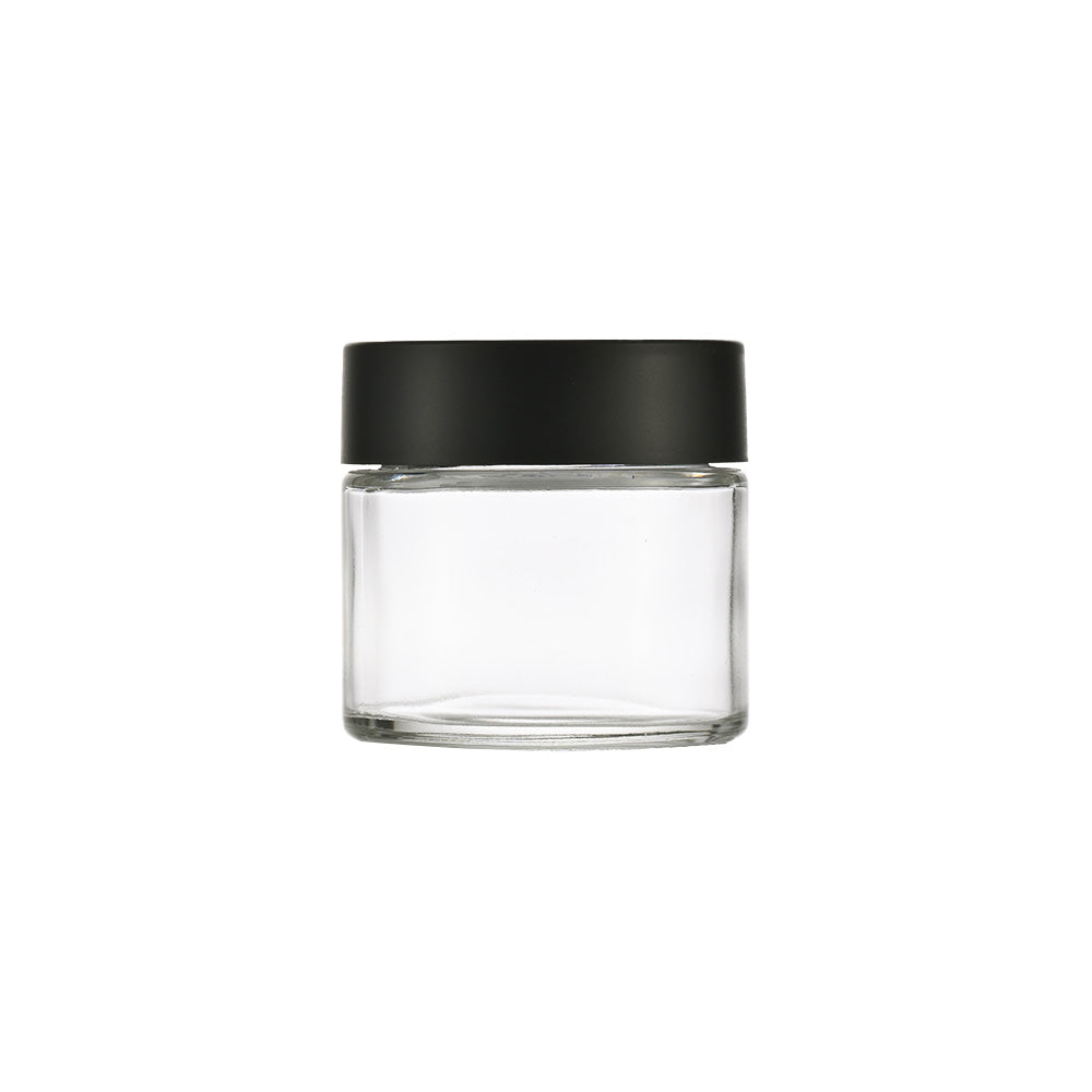 3oz Clear Glass Storage Jar 3 OZ 60x54MM - Smoke Tech One LLC