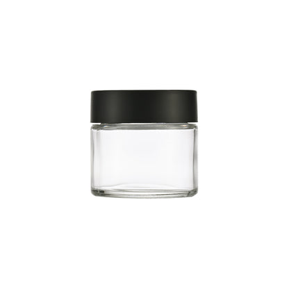 3oz Clear Glass Storage Jar 3 OZ 60x54MM - Smoke Tech One LLC