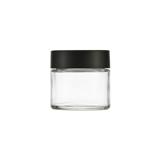 3oz Clear Glass Storage Jar 3 OZ 60x54MM - Smoke Tech One LLC
