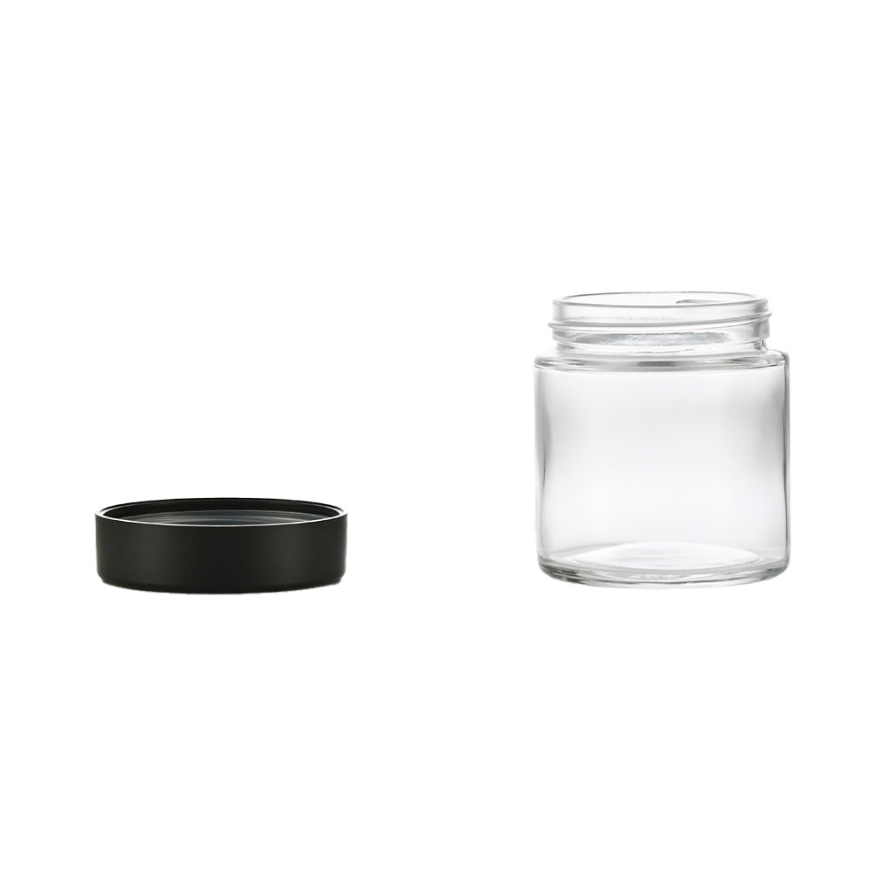 3oz Clear Glass Storage Jar 3 0Z 57x63MM - Smoke Tech One LLC