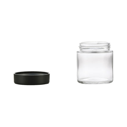 3oz Clear Glass Storage Jar 3 0Z 57x63MM - Smoke Tech One LLC