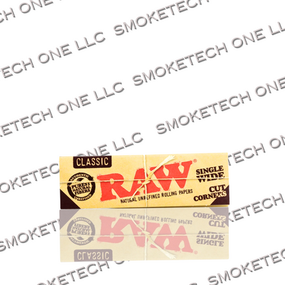 RAW Classic Cut Corners Single Wide Rolling Papers