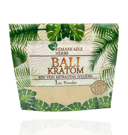 Remarkable Herbs Bali Kratom – Red Vein (1oz Powder) - Smoke Tech One LLC