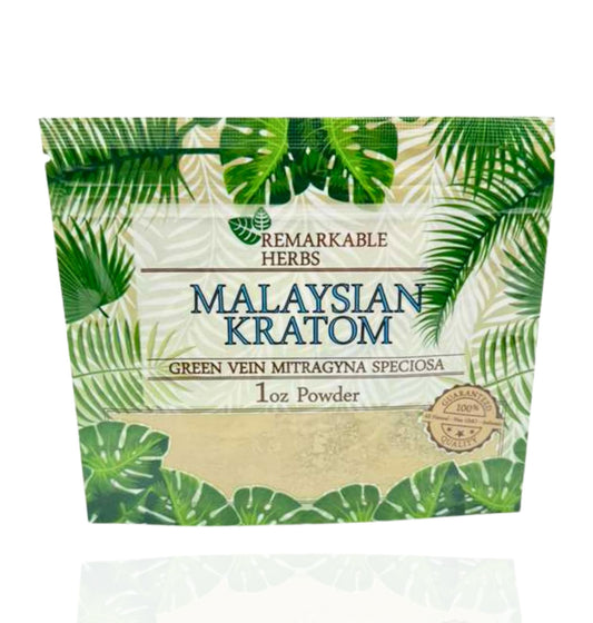 Remarkable Herbs Powder, Green Vein Malay 1oz - Smoke Tech One LLC