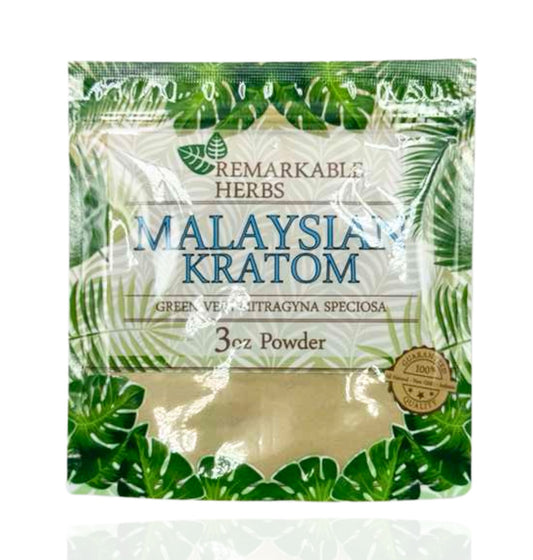 Remarkable Herbs Malaysian Kratom – Green Vein (3oz Powder) - Smoke Tech One LLC
