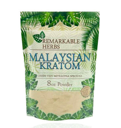 Remarkable Herbs Malaysian Kratom – Green Vein (8oz Powder) - Smoke Tech One LLC