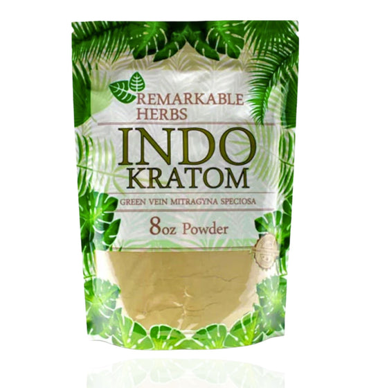 Remarkable Herbs Indo Kratom – Green Vein (8oz Powder) - Smoke Tech One LLC