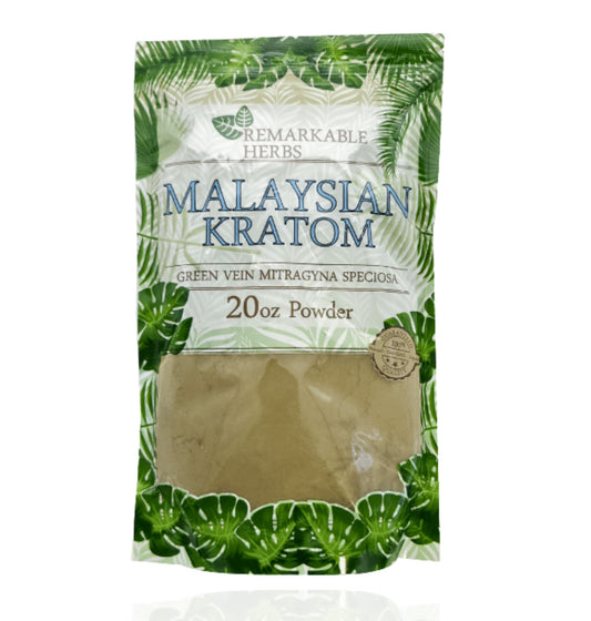 Remarkable Herbs Malaysian Kratom – Green Vein (20oz Powder) - Smoke Tech One LLC