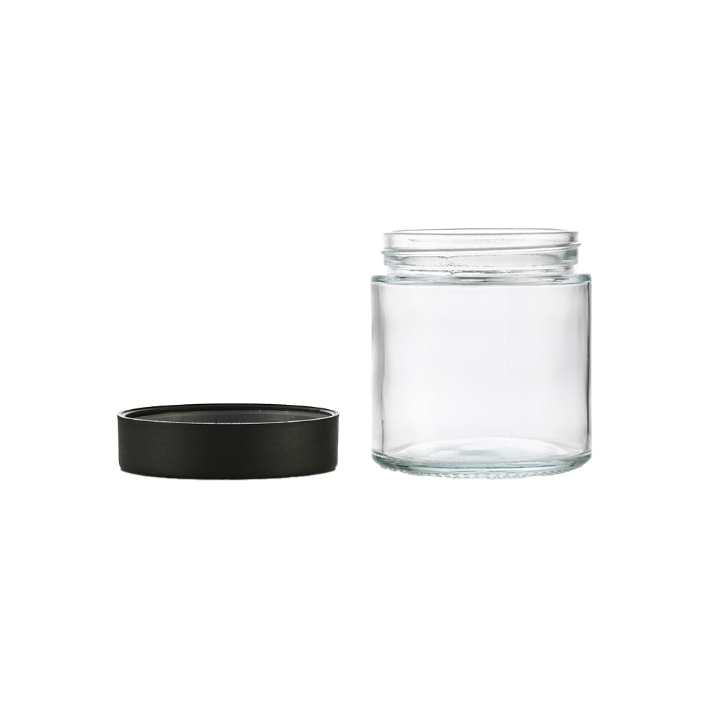 8oz Clear Glass Storage Jar 8 OZ 80x85MM - Smoke Tech One LLC