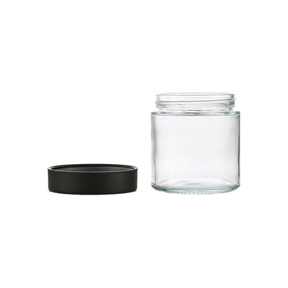 8oz Clear Glass Storage Jar 8 OZ 80x85MM - Smoke Tech One LLC