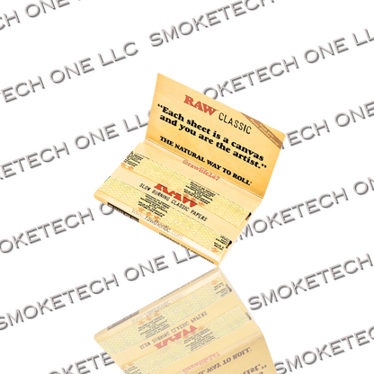 RAW Classic Single Wide Rolling Papers - Smoke Tech One LLC