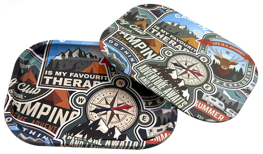 Hipster Adventure Compass Tinplate Rolling Tray AP011