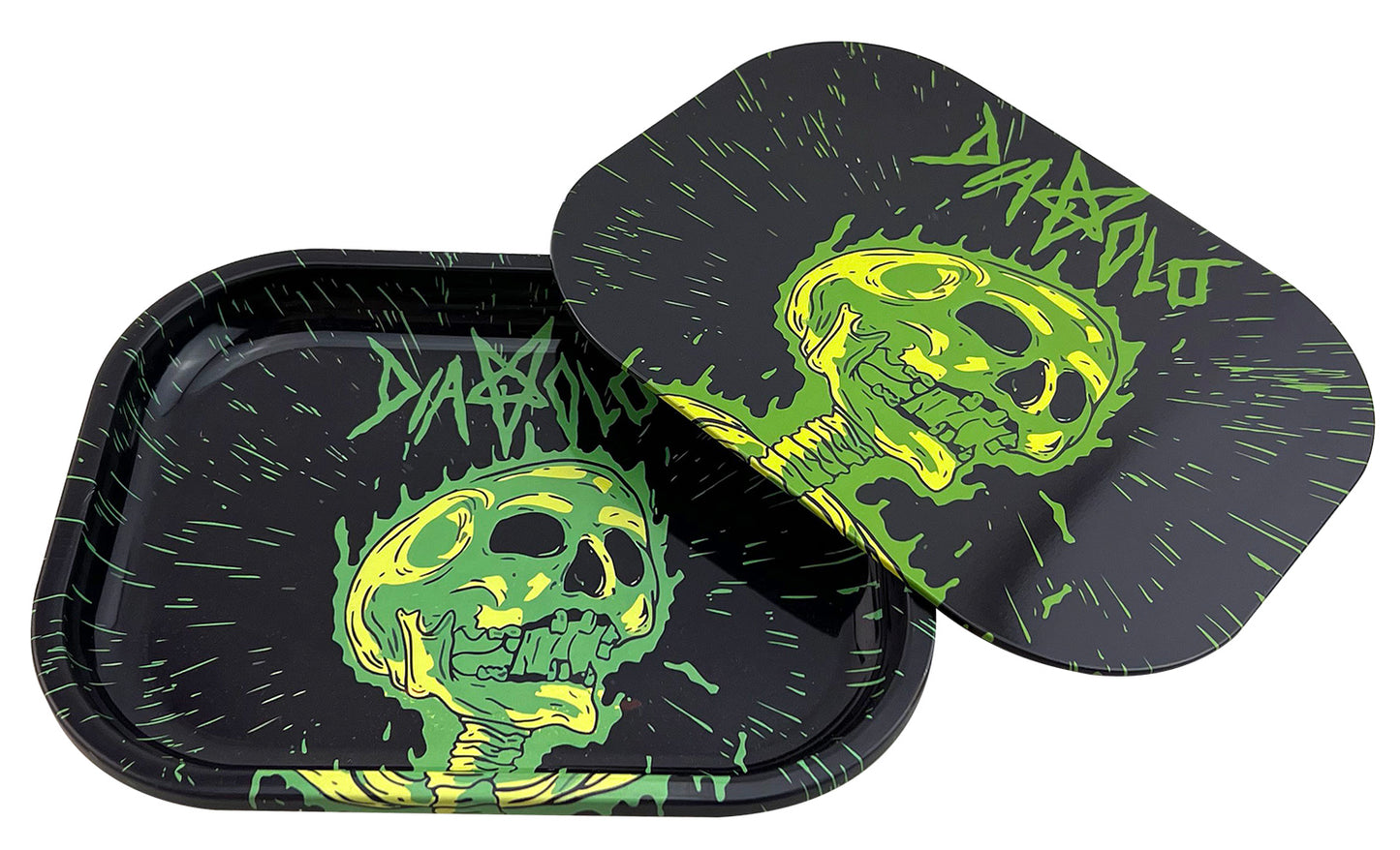 Hipster Diablo Skull Metal Rolling Tray AP012