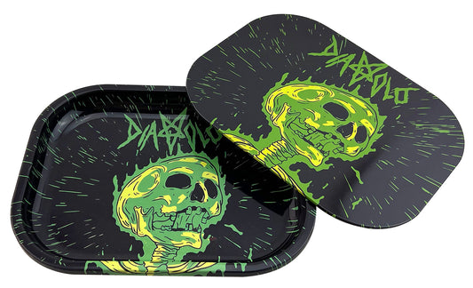 Hipster Diablo Skull Metal Rolling Tray AP012