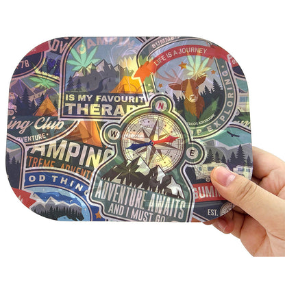 Hipster Cartoon Stoner &Adventure Explorer 3D Cover Rolling Tray AP028