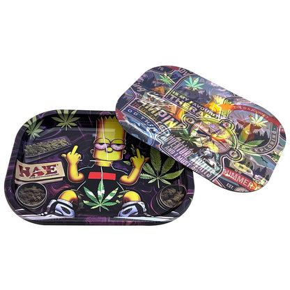 Hipster Cartoon Stoner &Adventure Explorer 3D Cover Rolling Tray AP028