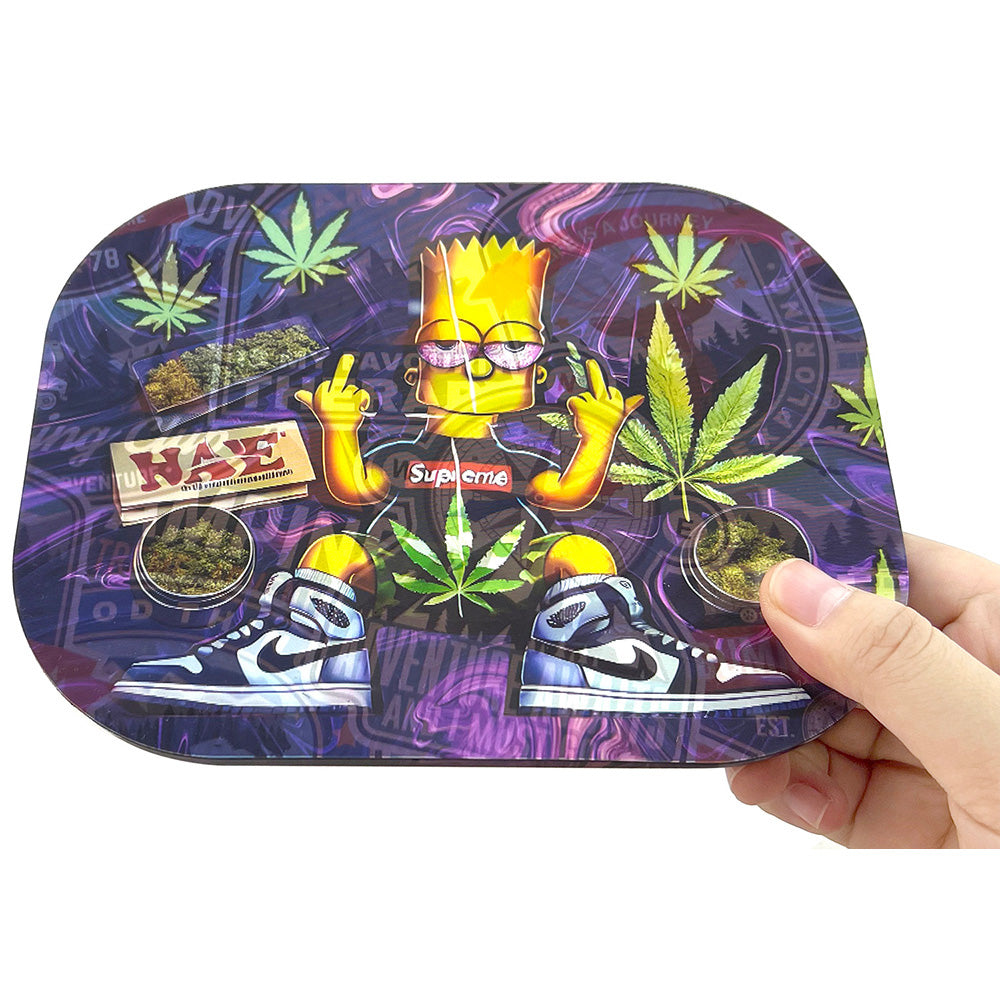 Hipster Cartoon Stoner &Adventure Explorer 3D Cover Rolling Tray AP028