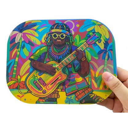 Hispter Rasta Vibes & Happy Stoner 3D Cover Rolling Tray AP029