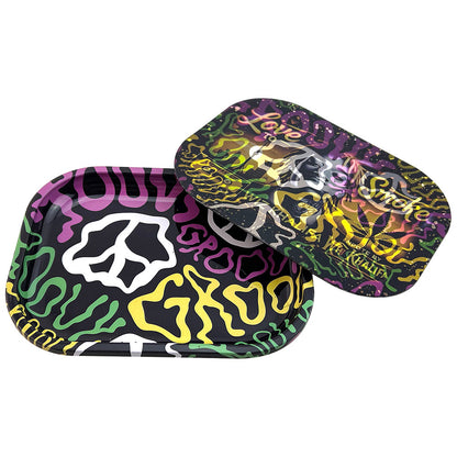 Hipster Smoke & Groovy Peace 3D Cover Rolling tray AP030