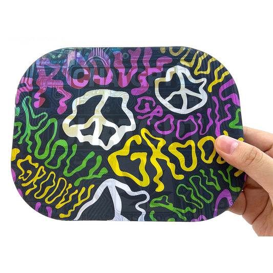 Hipster AI Tech & Groovy Peace 3D Cover Rolling Tray AP031