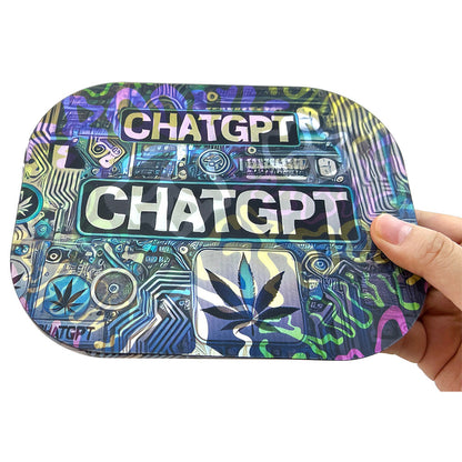 Hipster AI Tech & Groovy Peace 3D Cover Rolling Tray AP031