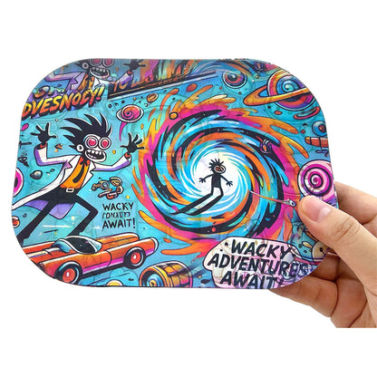 Hispter Intergalactic Adventure & Space Kitty 3D Cover Rolling Tray AP033