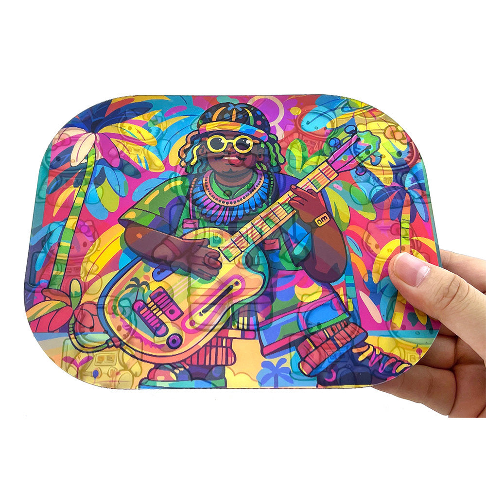 Hipster Space Kitty &RastaVibes 3D Cover Rolling Tray AP034