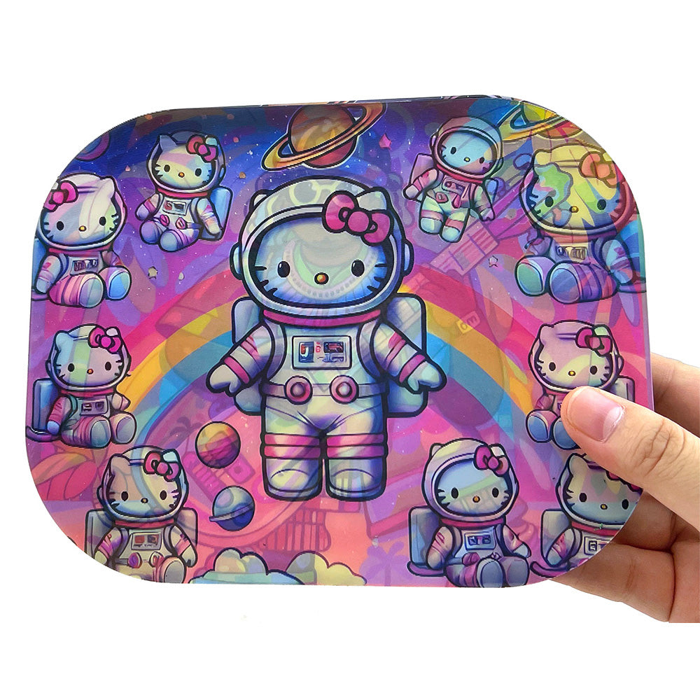 Hipster Space Kitty &RastaVibes 3D Cover Rolling Tray AP034