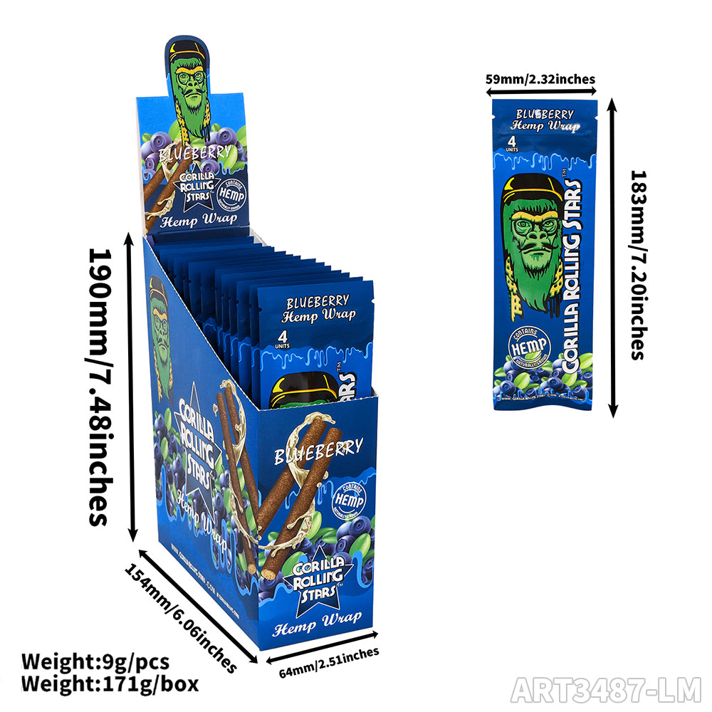 Gorilla Rolling Stars Hemp Wraps ART3487 - Smoke Tech One LLC