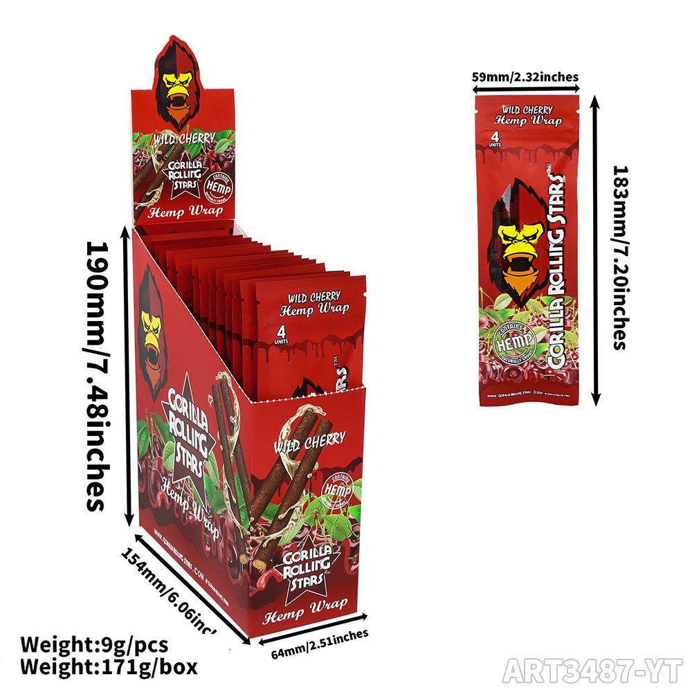 Gorilla Rolling Stars Hemp Wraps ART3487 - Smoke Tech One LLC